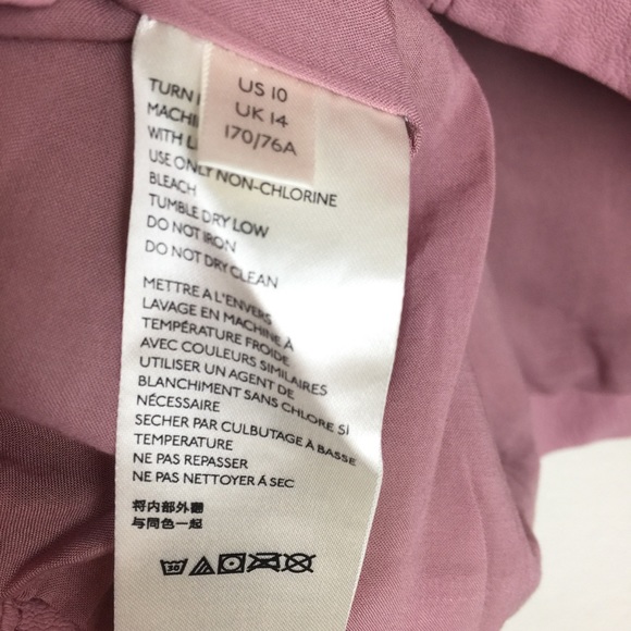 Free People Payton Mauve Paperbag Leather Skirt Mini Bow Lined - Picture 9 of 10